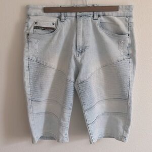 Jeanius Vintage Akademiks 1999 Blue Jean Cotton/Spandex Distressed Detailing..32